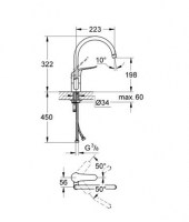MONOMANDO COCINA EUROECO GROHE
